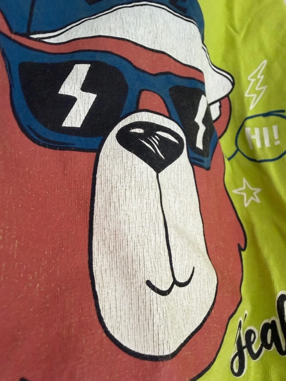 GAP Lime Green 'Cool Dude' Bear Graphic Tee
